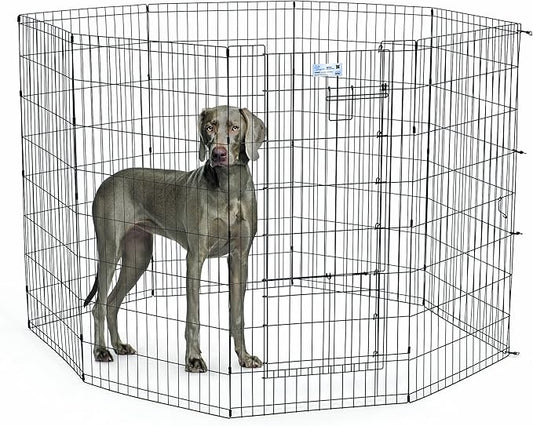 MW 48" Black Exercise Pen w/Split MAX Lock Door