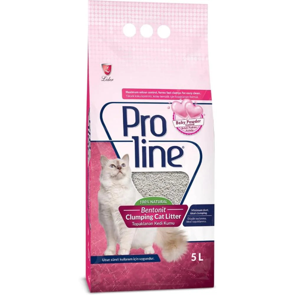 Proline Bentonite Cat Litter 5L Baby Powder