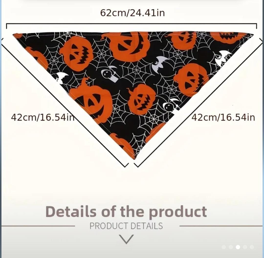 One Pet Spider Hat + Spider Pumpkin Scarf, Halloween Pet Costume Se