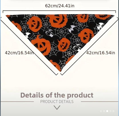 One Pet Spider Hat + Spider Pumpkin Scarf, Halloween Pet Costume Se