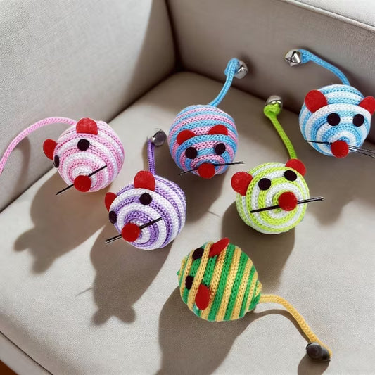 3pcs Striped Mouse Cat Toy