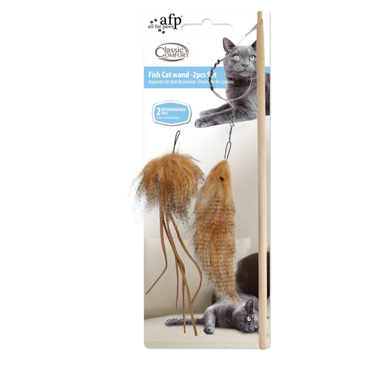 Classic Comfort Fish Cat Wand Set