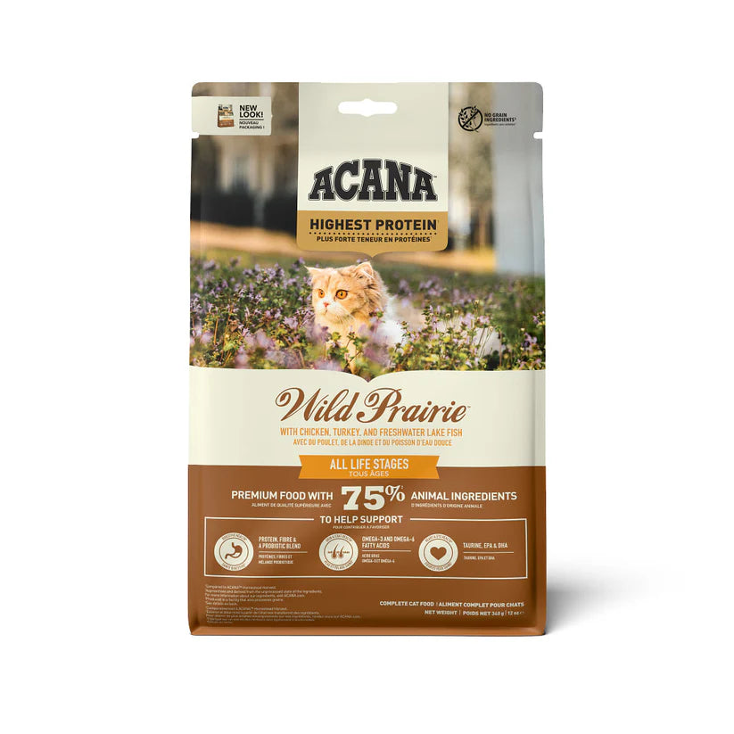 Acana Highest Protein Wild Prairie Recipe Dry Cat Food - 340G