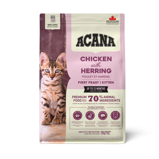 Acana First Feast Kitten Dry Cat Food With Chicken & Herring - 340g