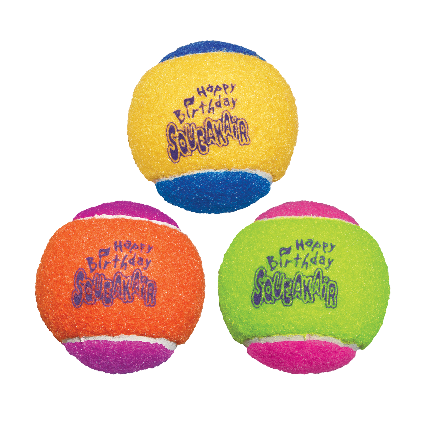 Kong Dog Toy Squeakair Birthday Ball - (3pcs Pack)