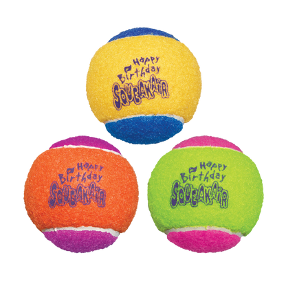 Kong Dog Toy Squeakair Birthday Ball - (3pcs Pack)