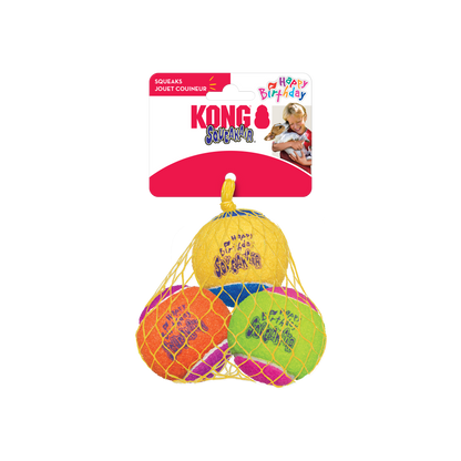 Kong Dog Toy Squeakair Birthday Ball - (3pcs Pack)
