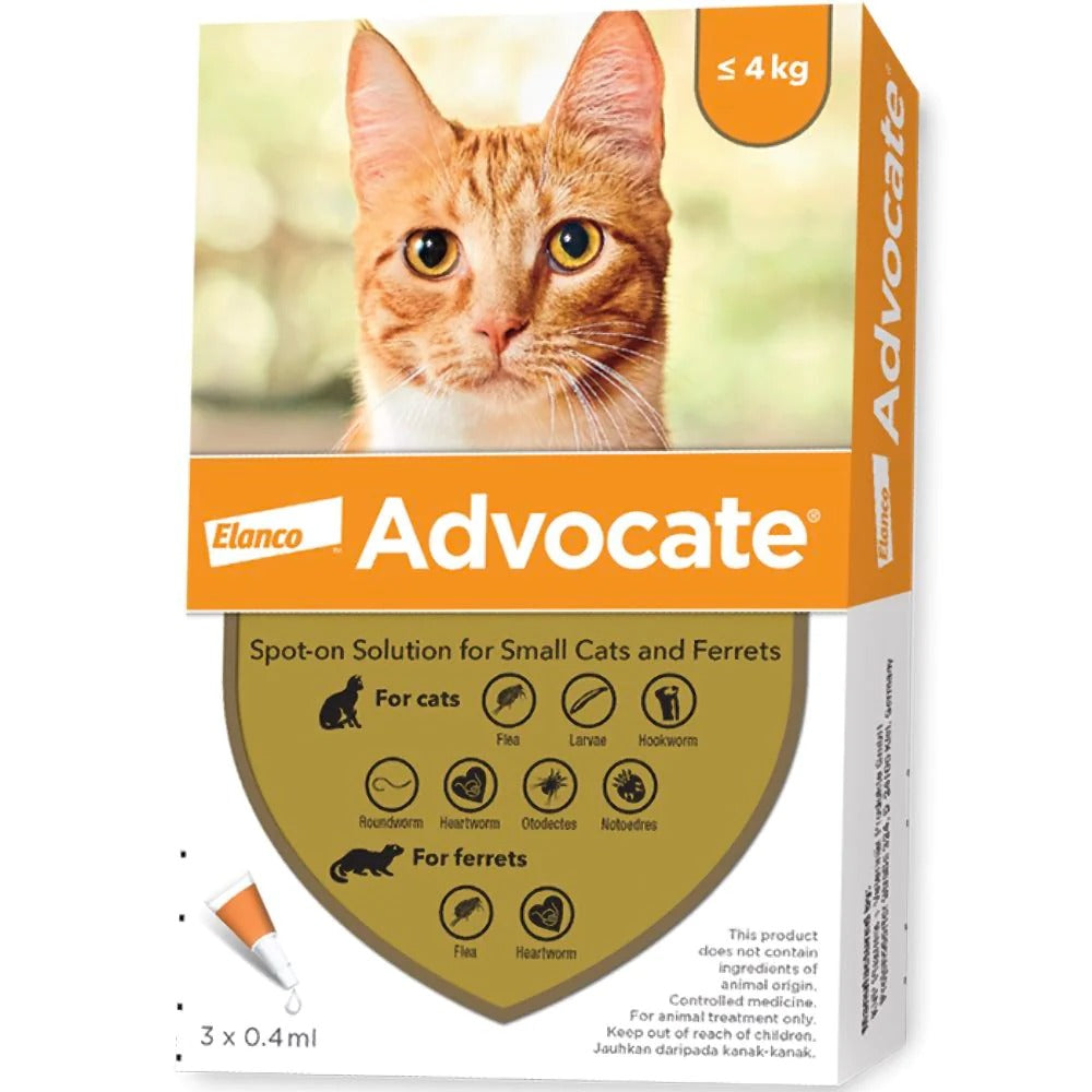 Advocate for Small Cats up to 4kg (3x0.4ml)