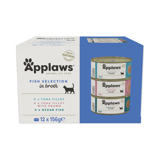 Applaws Fish Selection Multipack In Broth Cat Wet Food (12x156g)
