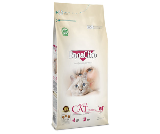 Bonacibo Dry Food with Chicken, Anchovy & Rice for Adult Cats 5kg