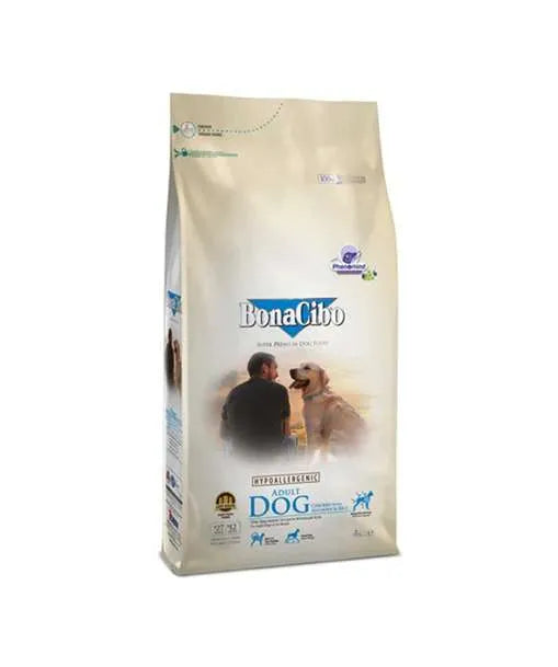 Bonacibo Super Premium Hypoallergenic Dry Food with Chicken, Anchovy & Rice for Adult Dogs 4kg