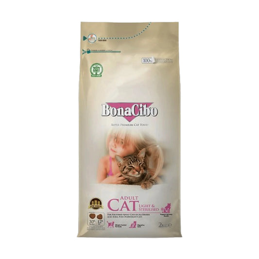 Bonacibo Dry Food with Lamb & Rice for Adult Cats 2kg