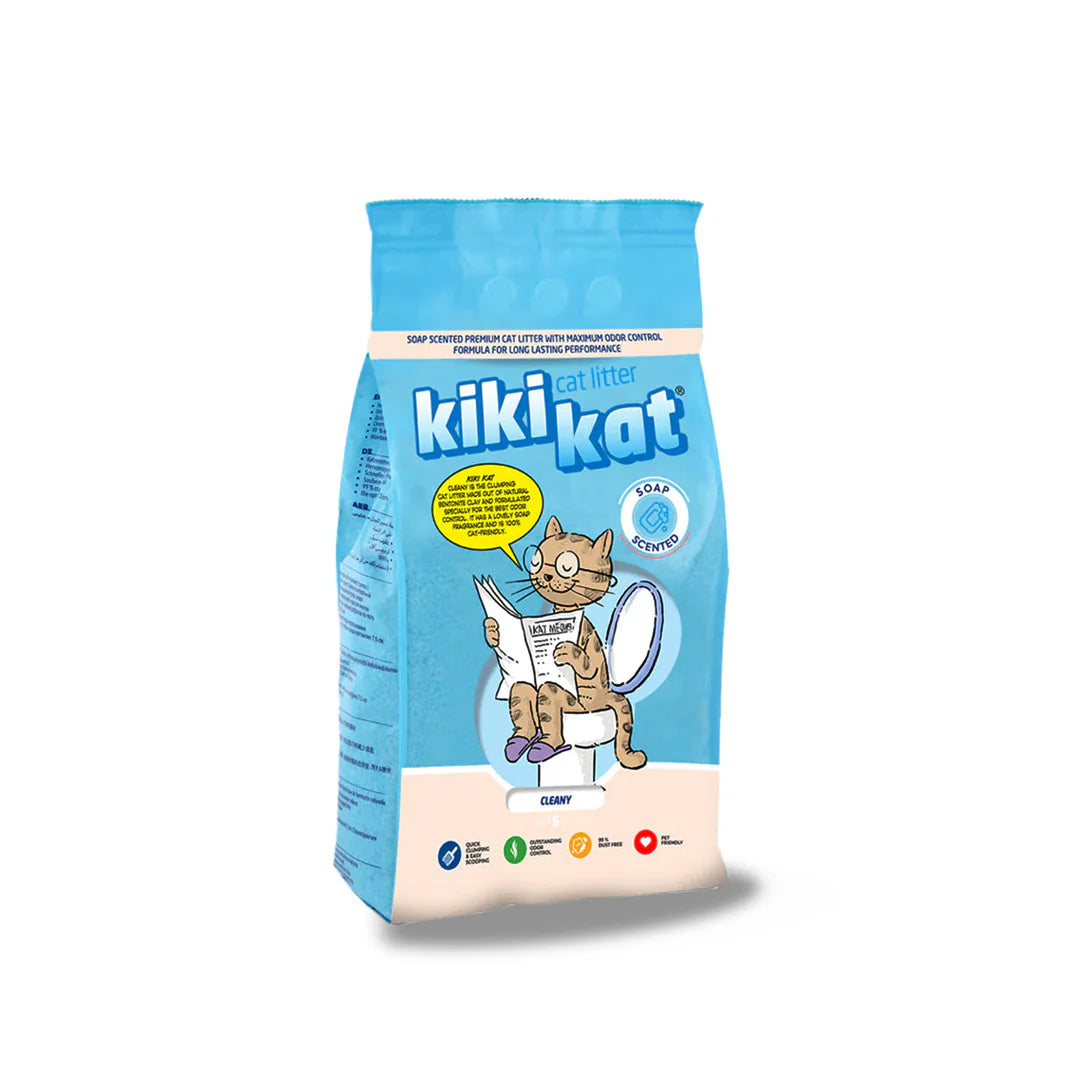 Kiki Kat White Bentonite Clumping Cat Litter-Cleany-10L
