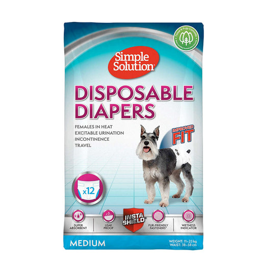 Simple Solution Disposable Dog Diapers - Medium