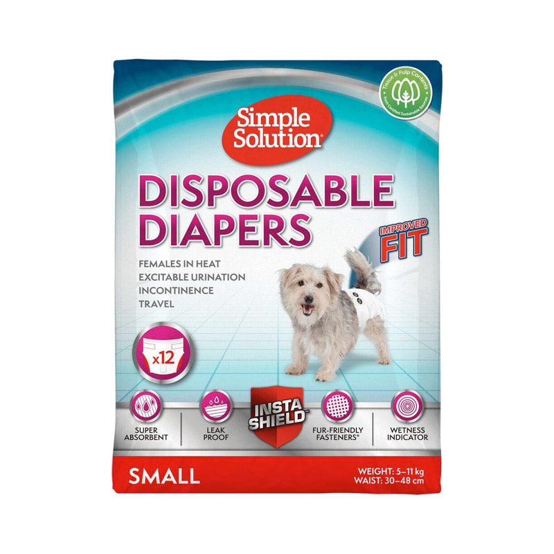 Simple Solution Disposable Dog Diapers - Small