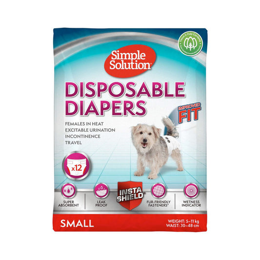 Simple Solution Disposable Dog Diapers - Small