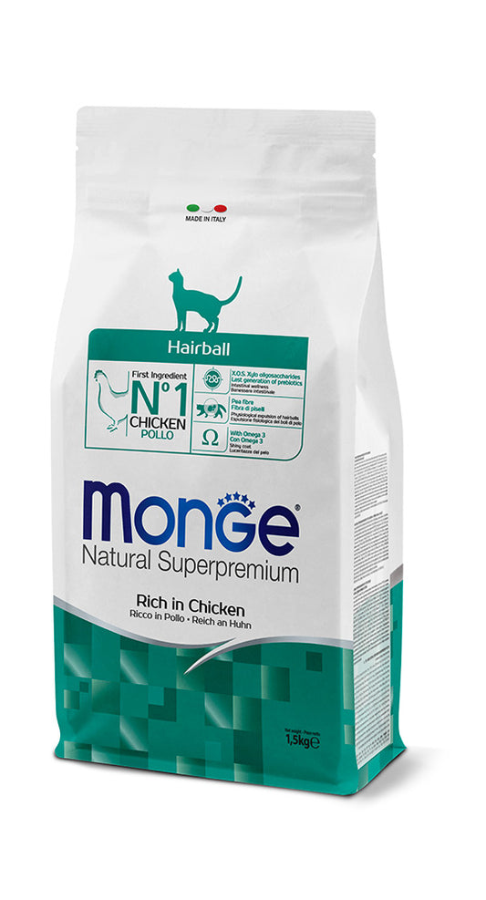 Monge Hairball Rich in Chicken Dry Cat Food - 1.5Kg