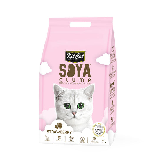 Kit Cat SoyaClump Soybean Strawberry  Cat Litter -7L