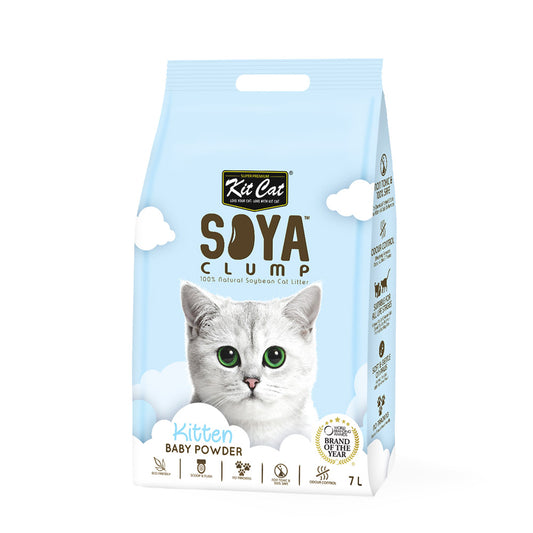 Kit Cat SoyaClump Soybean Cat Kitten Baby Powder Cat Litter- 7L