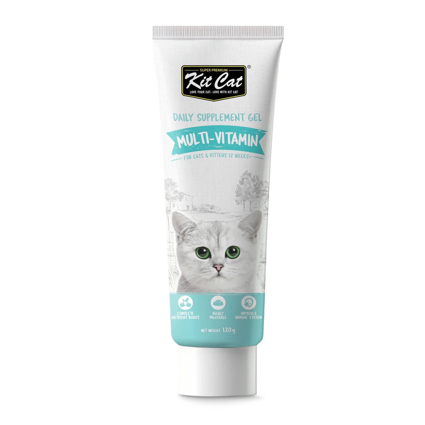 Kit Cat Daily Supplement Gel For Cats & Kittens – Multi-Vitamin (120g)