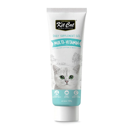 Kit Cat Daily Supplement Gel For Cats & Kittens – Multi-Vitamin (120g)