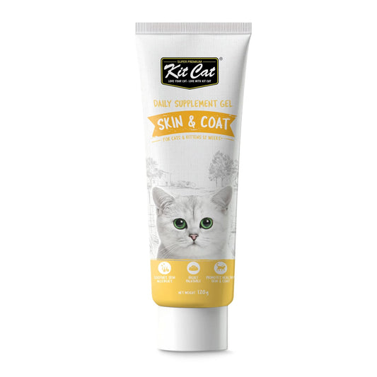 Kit Cat Daily Supplement Gel For Cats & Kittens – Skin & Coat (120g)