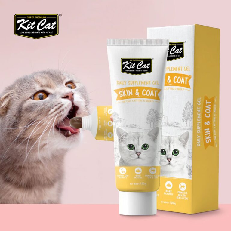 Kit Cat Daily Supplement Gel For Cats & Kittens – Skin & Coat (120g)