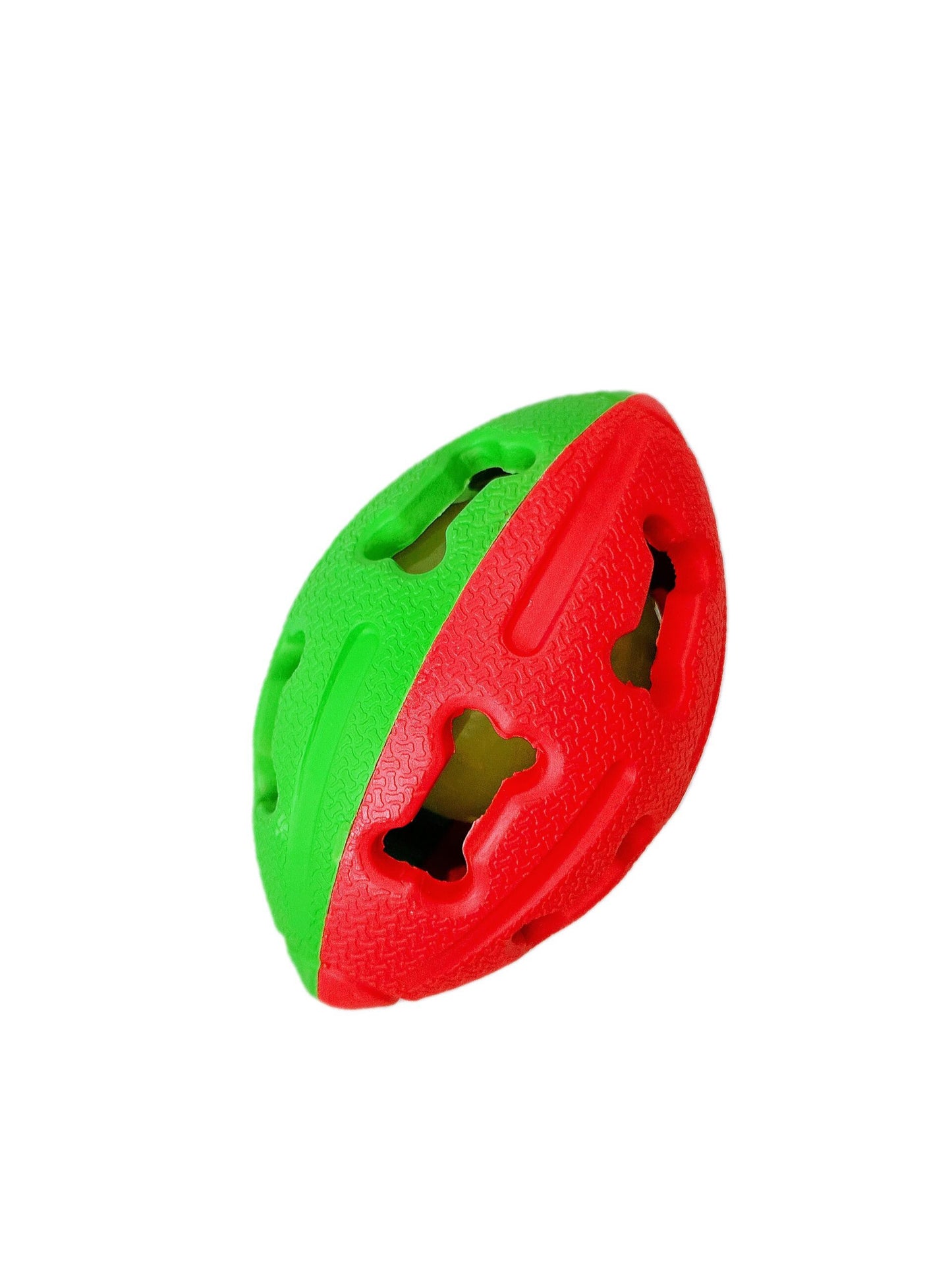 Miss Bear Colorful Hollow-Out Concave Rugby Ball Dog Toy With Led Ball for Medium Dogs