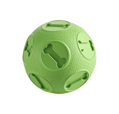 Miss Bear Colorful Football Pattern Sound Ball Dog Toy-3 inches (Medium Dogs)