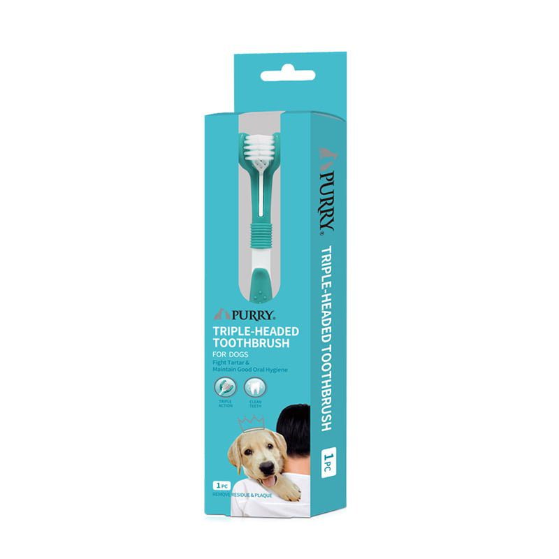 Purry Triple-headed Toothbrush-(1Pc)