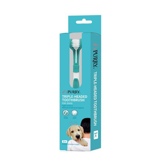 Purry Triple-headed Toothbrush-(1Pc)