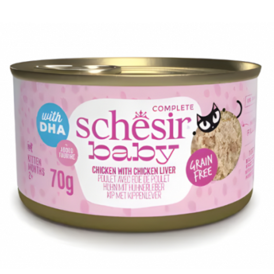 Schesir Canned Baby Kitten Wholefood- Chicken with Chicken Liver -70g
