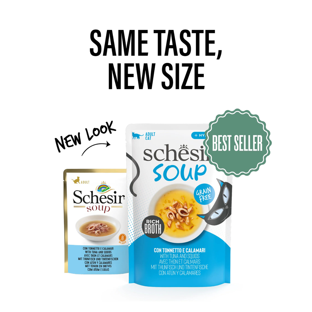 Schesir Cat Wet Food In Soup - Tuna with Squid - 40g