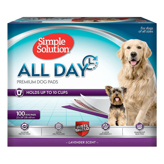 Simple Solution All Day Premium Dog Pads Lavender Scent-(Pack of-100 Pads)
