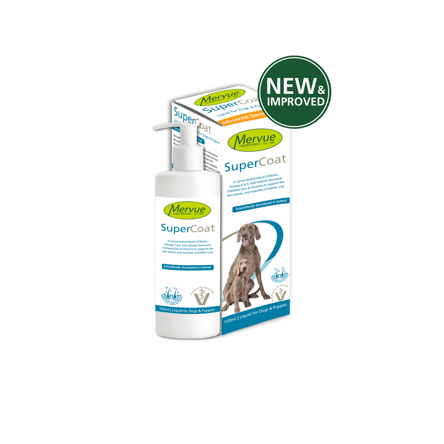 Mervue SuperCoat -Skin &amp; Coat Support For Dogs-150ML