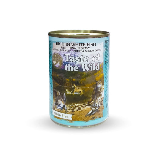 Taste of the Wild Rich In White Fish With Tuna In Gravy For Adult And Senior Dogs - 390g