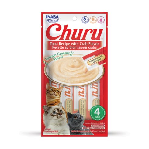 Inaba-Churu Tuna Recipe With Crab Flavor Cat Treats- (4x14g)