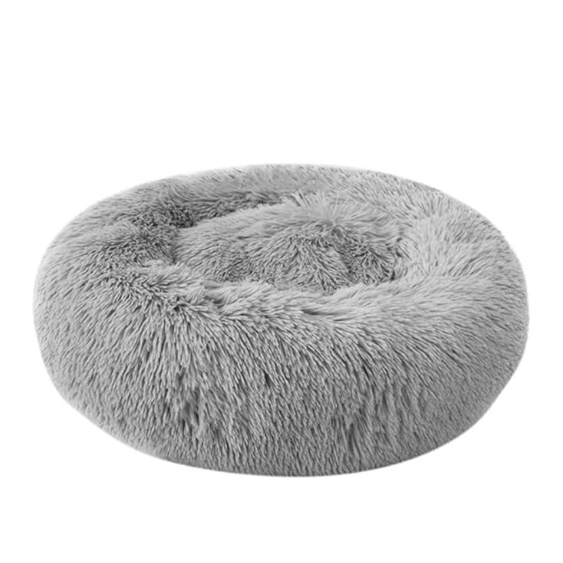 Coco Kindi Soft Plush Round Bed - Grey