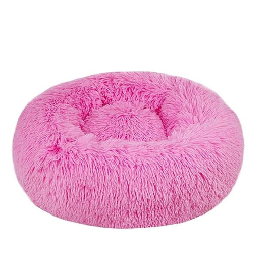 Coco Kindi Soft Plush Round Bed- Pink -70cm