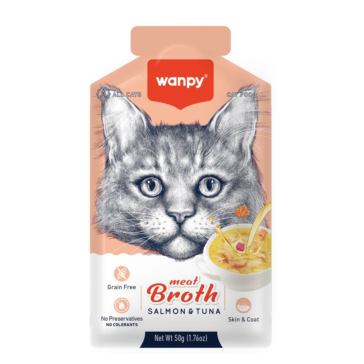Wanpy Meat Broth Salmon & Tuna for Cats - 50g