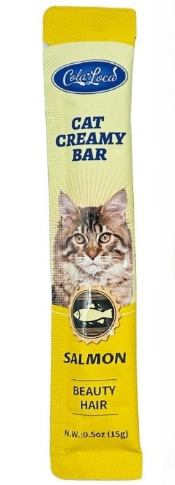 High-end Quality Salmon Cat Creamy bar Snacks Treats Cat Wet Food 15g