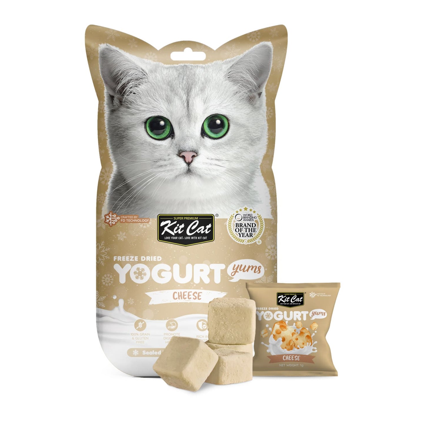 Kit Cat Freeze Dried Yogurt Yums Cheese (10x1g)
