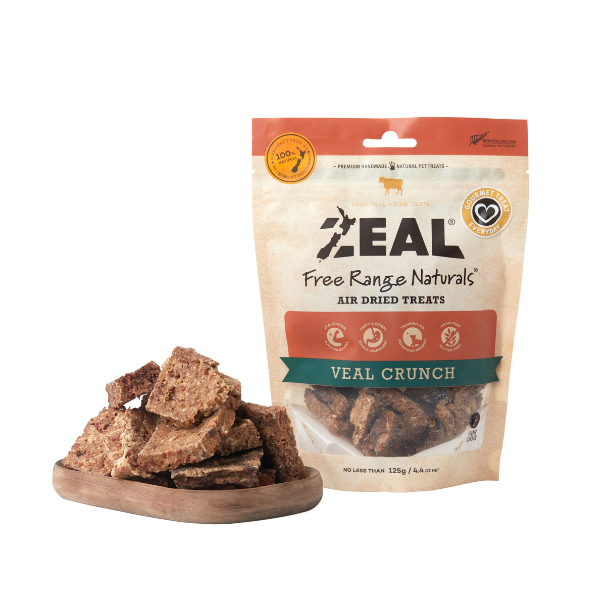 Zeal Free Range Naturals Veal Crunch Dog Treats-125g