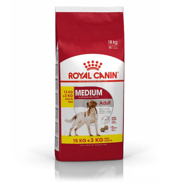 Royal Size Health Nutrition Medium Adult  Dry Dog Food - 15+3kg