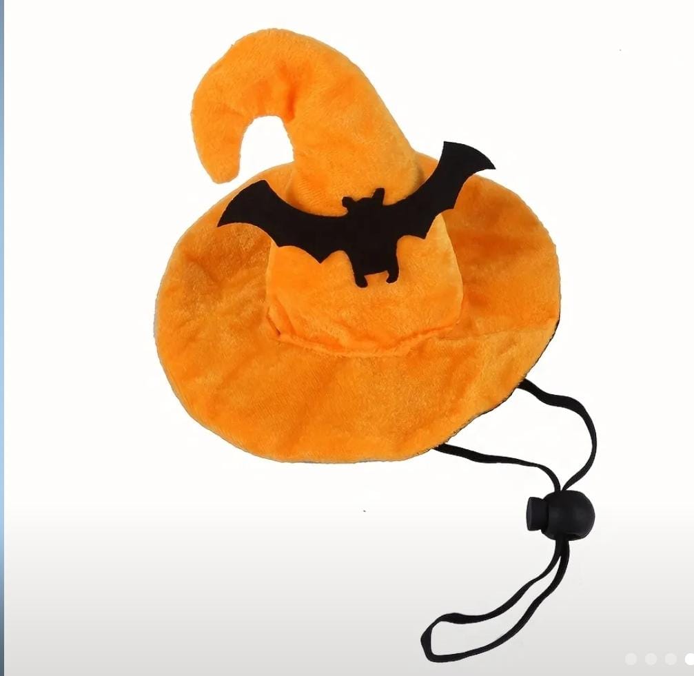 One Pet Spider Hat + Spider Pumpkin Scarf, Halloween Pet Costume Se