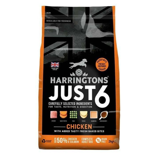 Harringtons Just 6 Chicken Grain Free Adult Dry Dog Food - 2kg