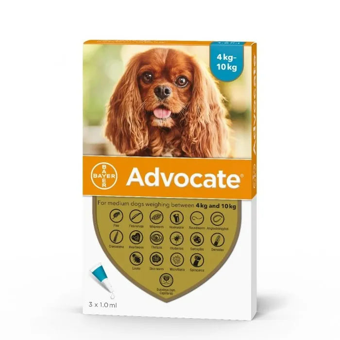 Advocate Spot-On Solution for Medium Dogs 4-10kg (3x1.0ml)