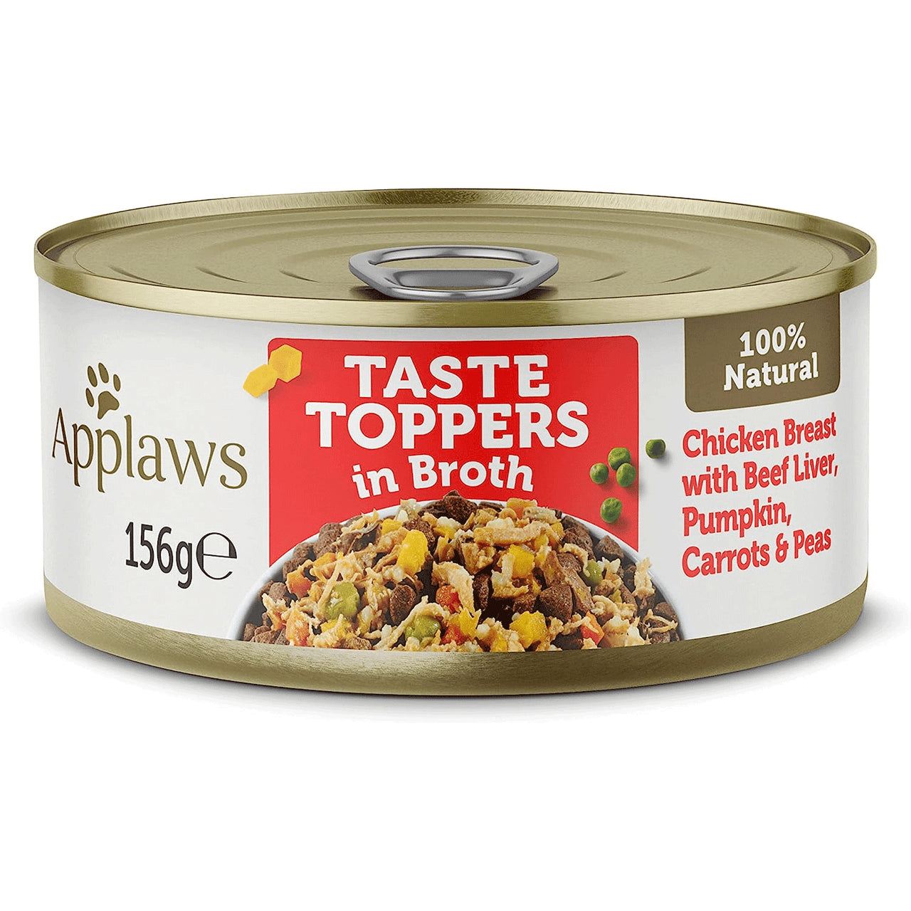 Applaws Taste Topper In Broth Chicken With Beef Wet Dog Food Tin- 156G