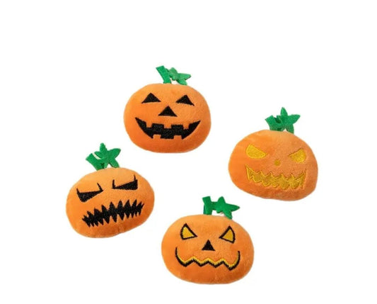 4pcs YIYUANPET Plush Squeaky Pumpkin Dog & Cat Toys
