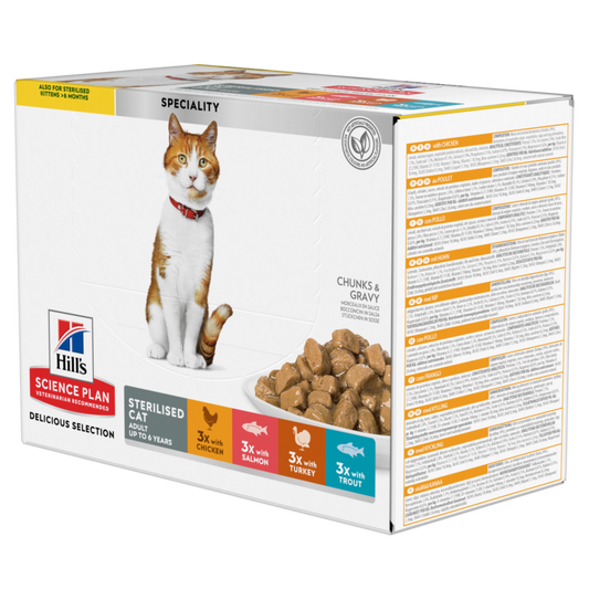 Sterilised Adult Cat Multipak Wet Food (12x85g)